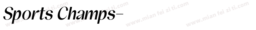 Sports Champs字体转换